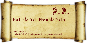 Hollósi Maurícia névjegykártya